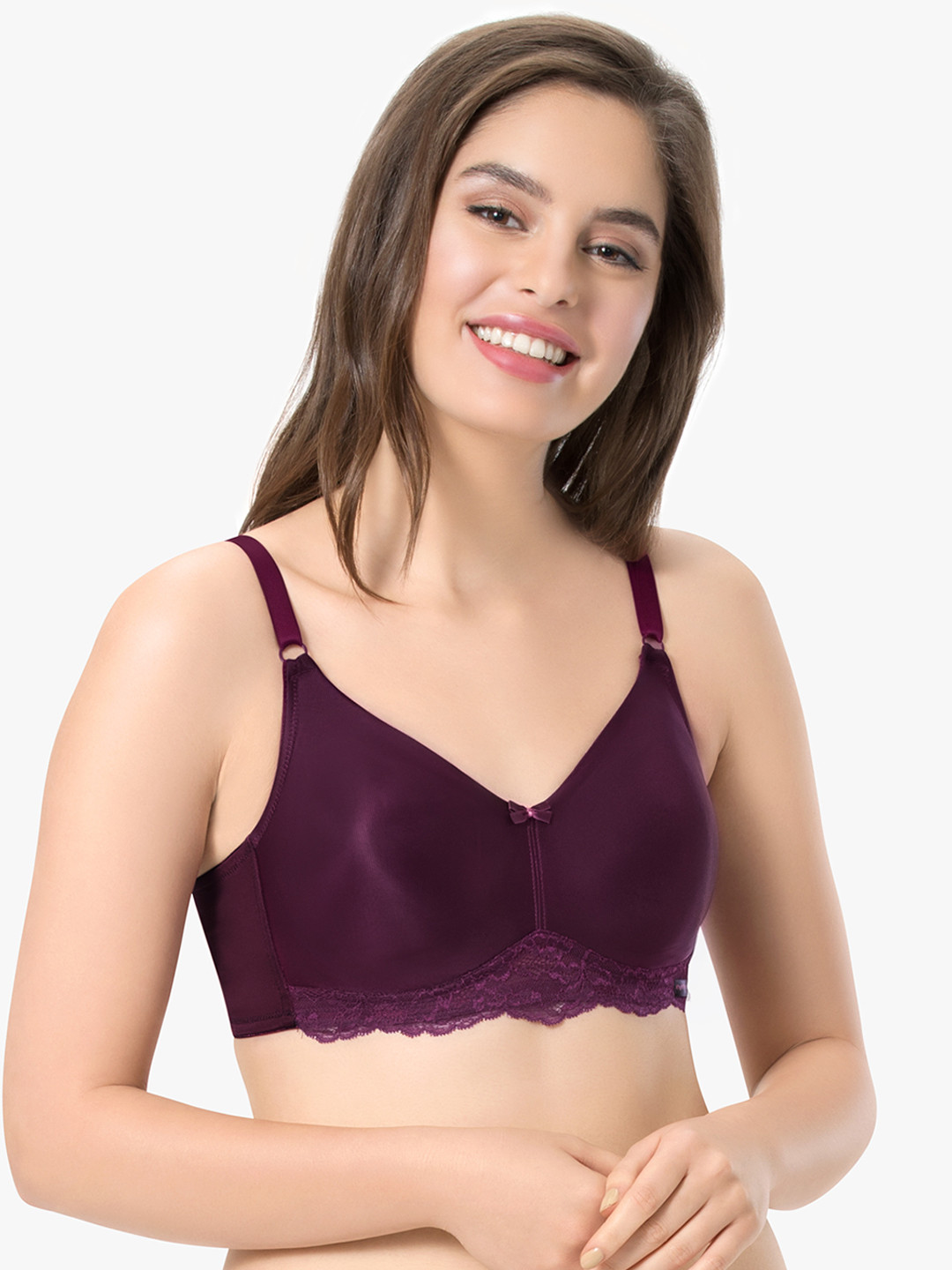 

every de by amante Purple Solid Non-Wired Non Padded Everyday Bra EB002