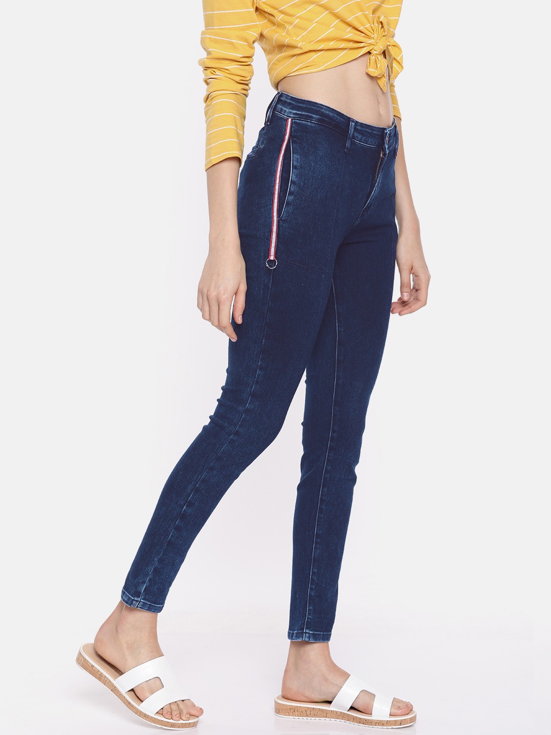 

SPYKAR Women Blue Adora Skinny Fit Mid-Rise Clean Look Stretchable Jeans