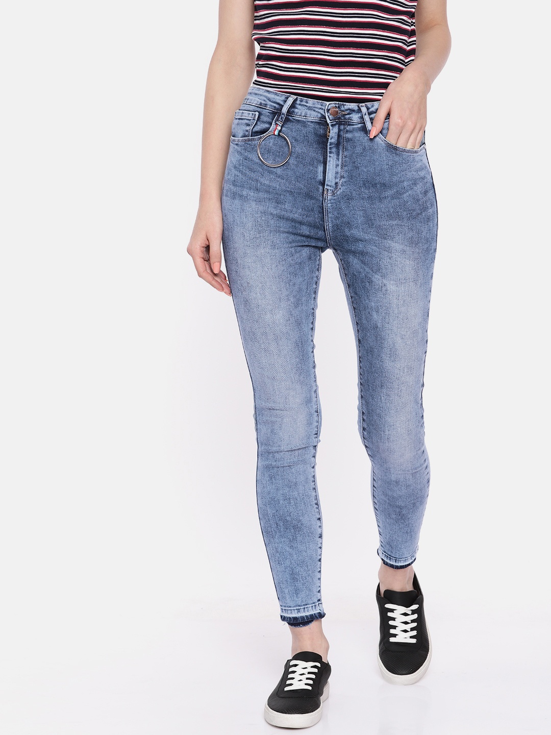 

SPYKAR Women Blue Alexa Super Skinny Fit High-Rise Clean Look Stretchable Jeans