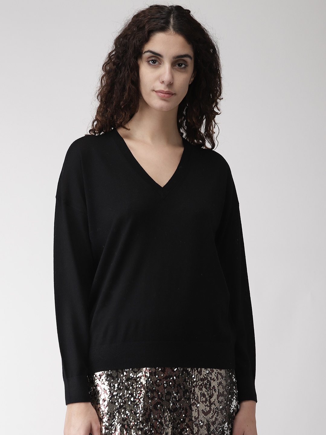 

Marks & Spencer Women Black Solid Pullover