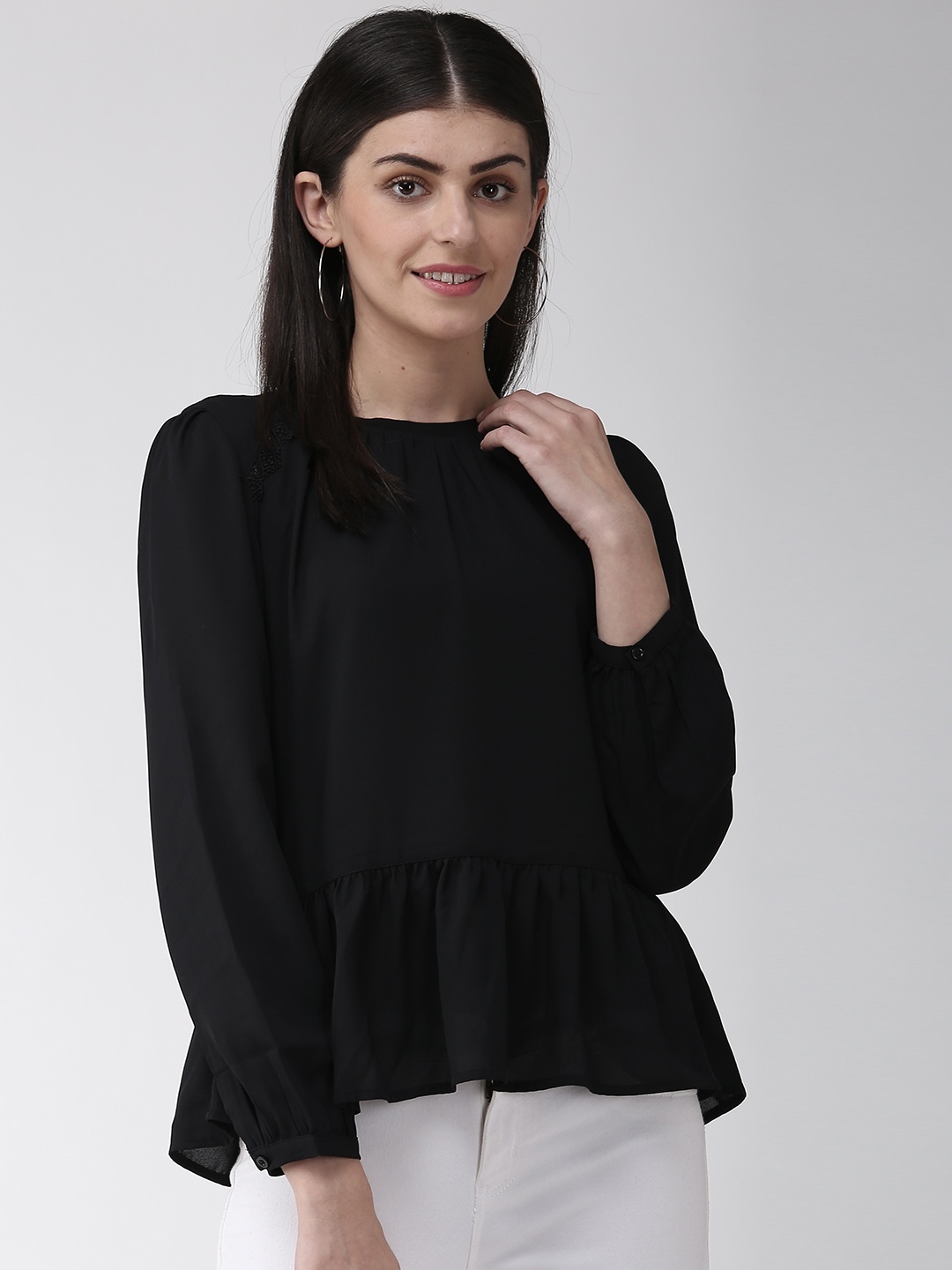 

Marks & Spencer Women Black Solid A-Line Top