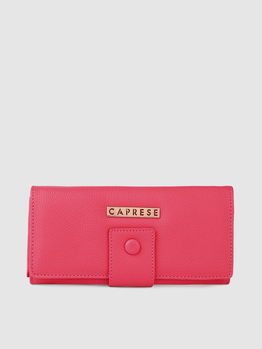 

Caprese Women Pink Textured Two Fold Wallet