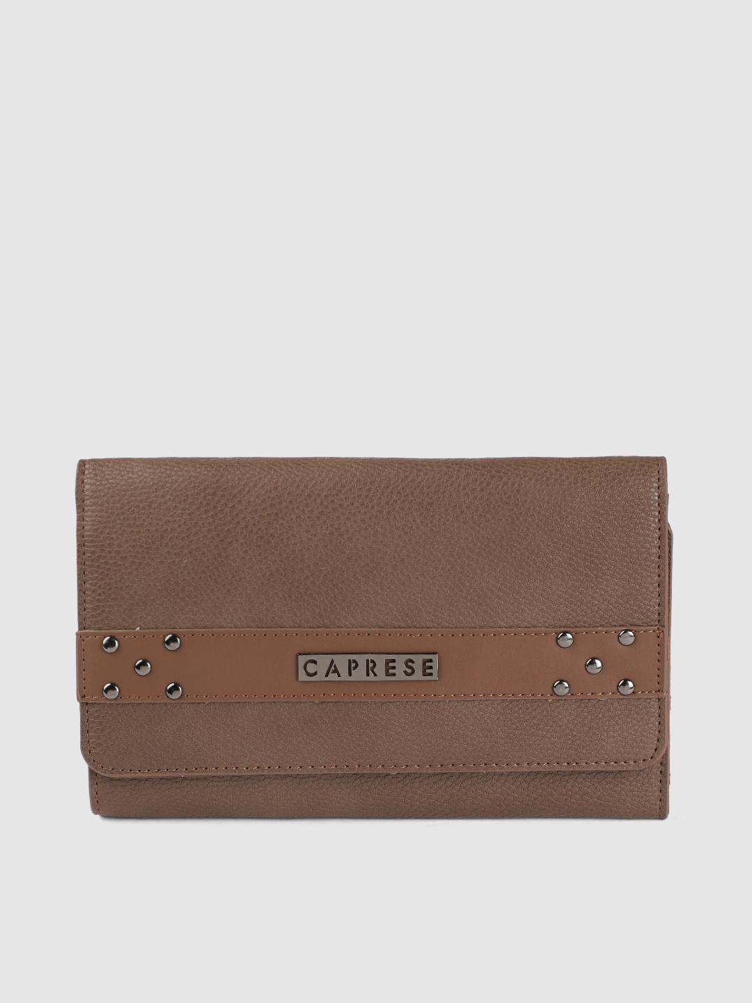

Caprese Women Brown Solid Three Fold Wallet