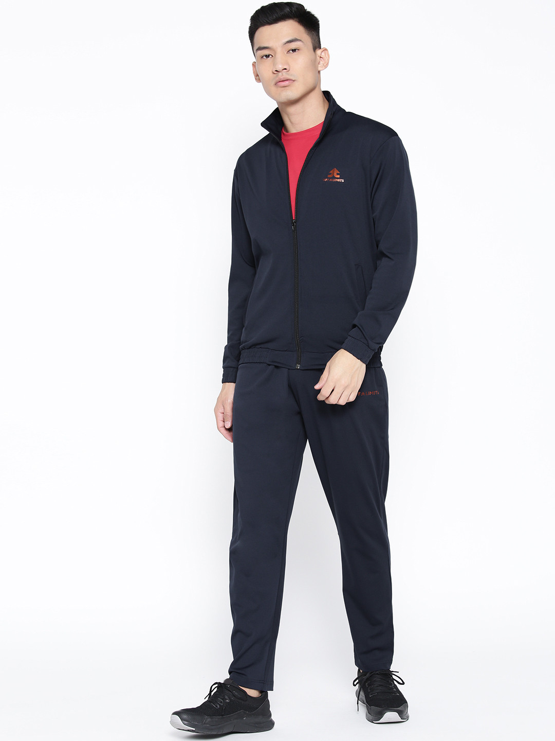 

OFF LIMITS Men Navy Blue Solid Tracksuit