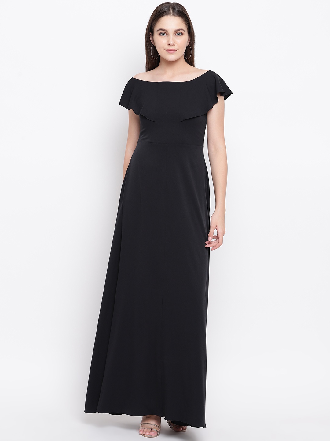 

Uptownie Lite Women Black Solid Maxi Dress