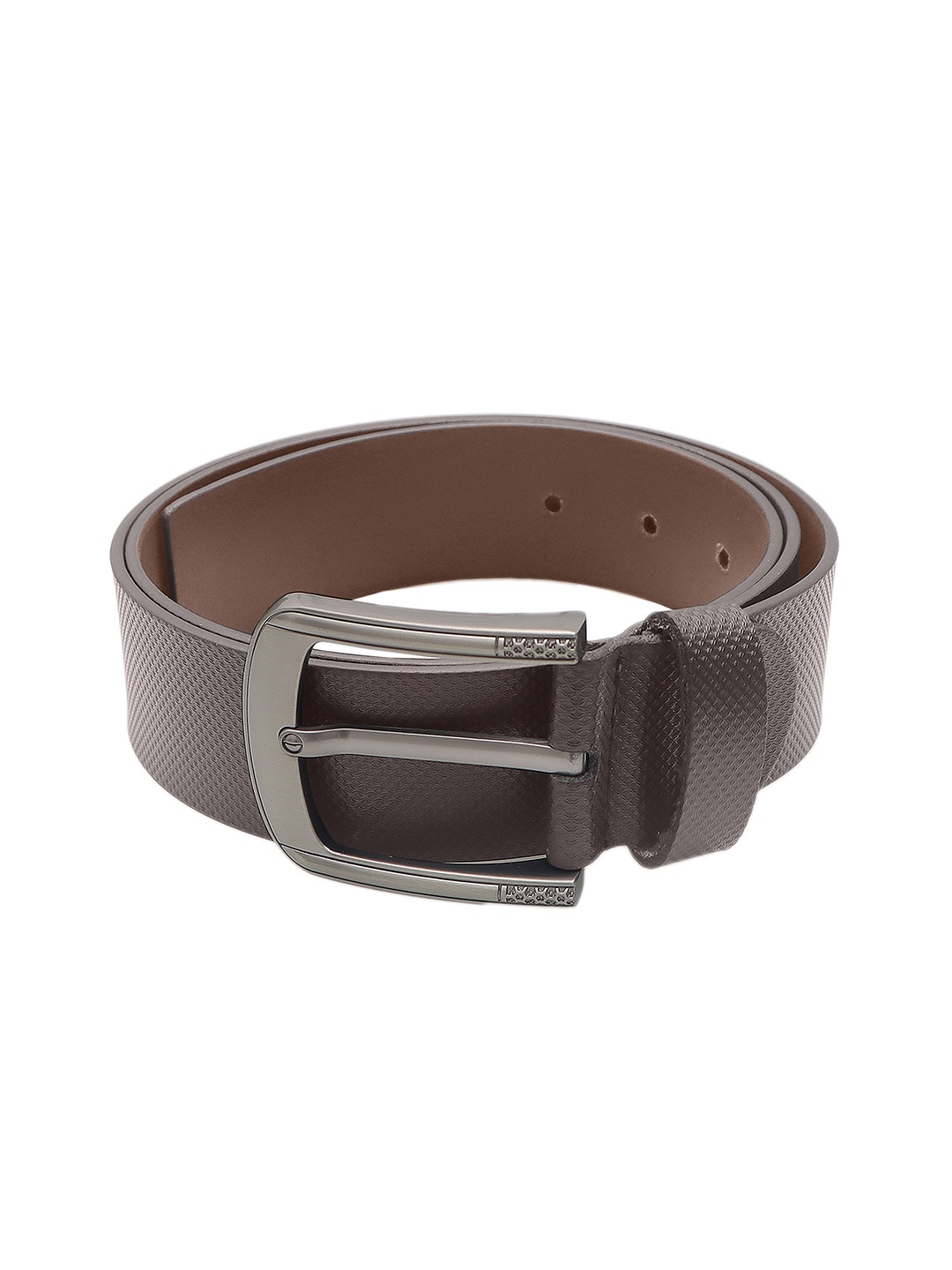 

Kara Men Brown Textured Leather Belt