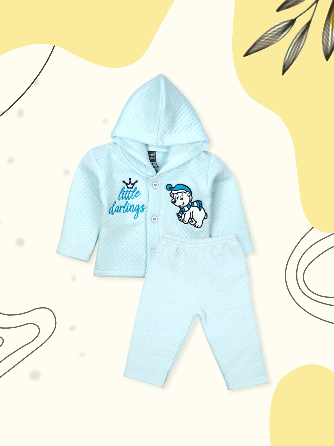 

MeeMee Infants Blue Solid Top with Lounge Pants