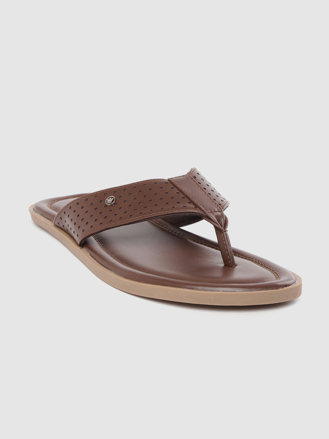 

Louis Philippe Men Brown Laser Cut Comfort Sandals