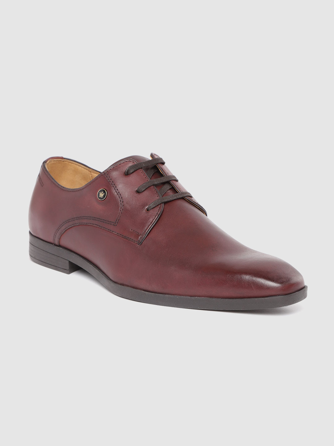 

Louis Philippe Men Burgundy Leather Formal Derbys