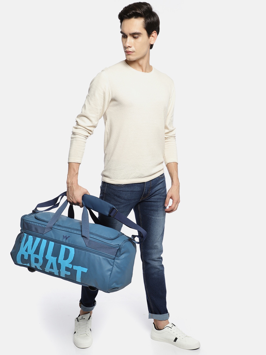 

Wildcraft Unisex Blue Printed Pathfinder Duffel Bag