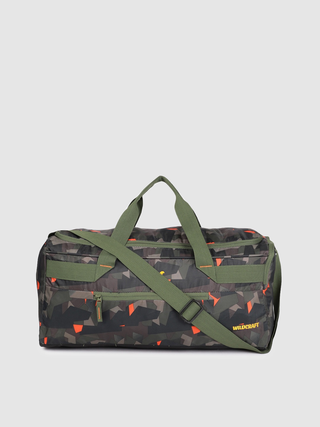 

Wildcraft Unisex Green Camouflage Printed Korsa Duffel Bag, Fluorescent green