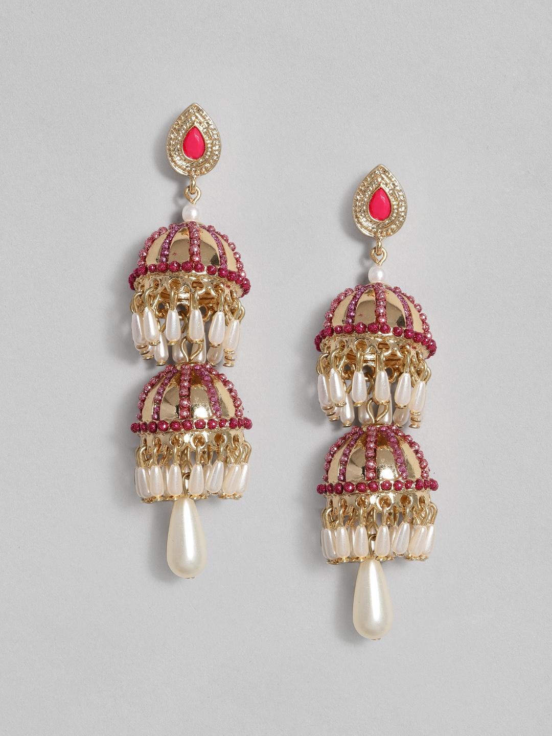

Accessorize Multicoloured Dome Shaped Jhumkas, Multi