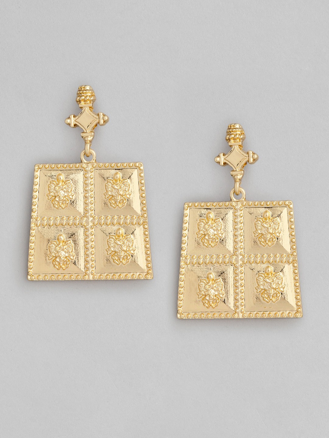 

Accessorize London Square-Shaped Drop Earrings, Gold