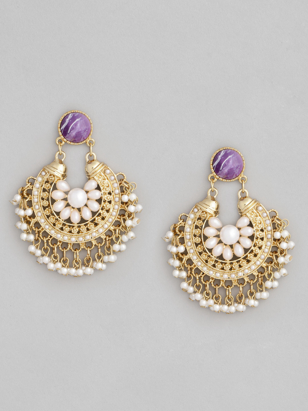 

Accessorize Gold-Toned Crescent Shaped Chandbalis