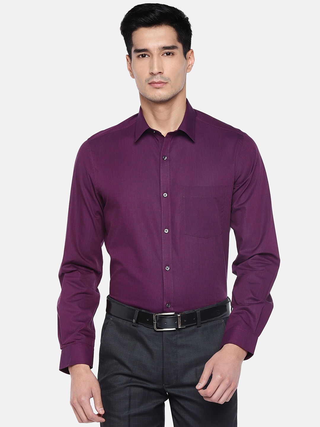

Turtle Men Purple Relaxed Slim Fit Solid Formal Shirt