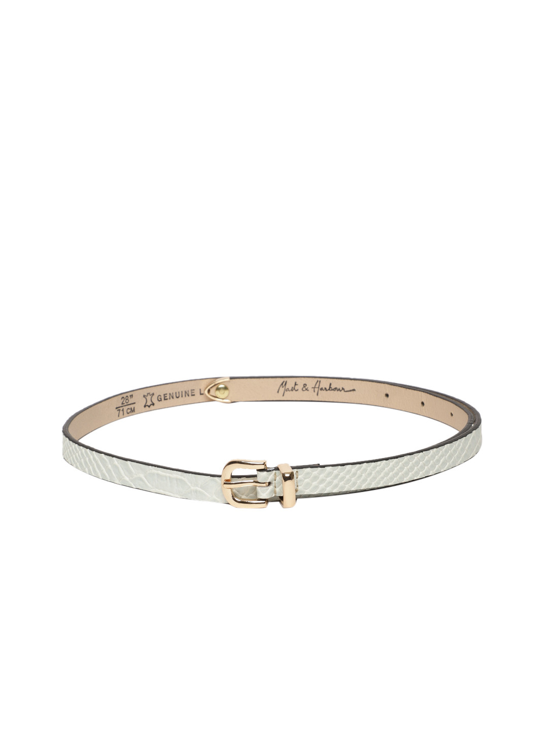 

Mast & Harbour Women Blue Animal Textured Leather Belt