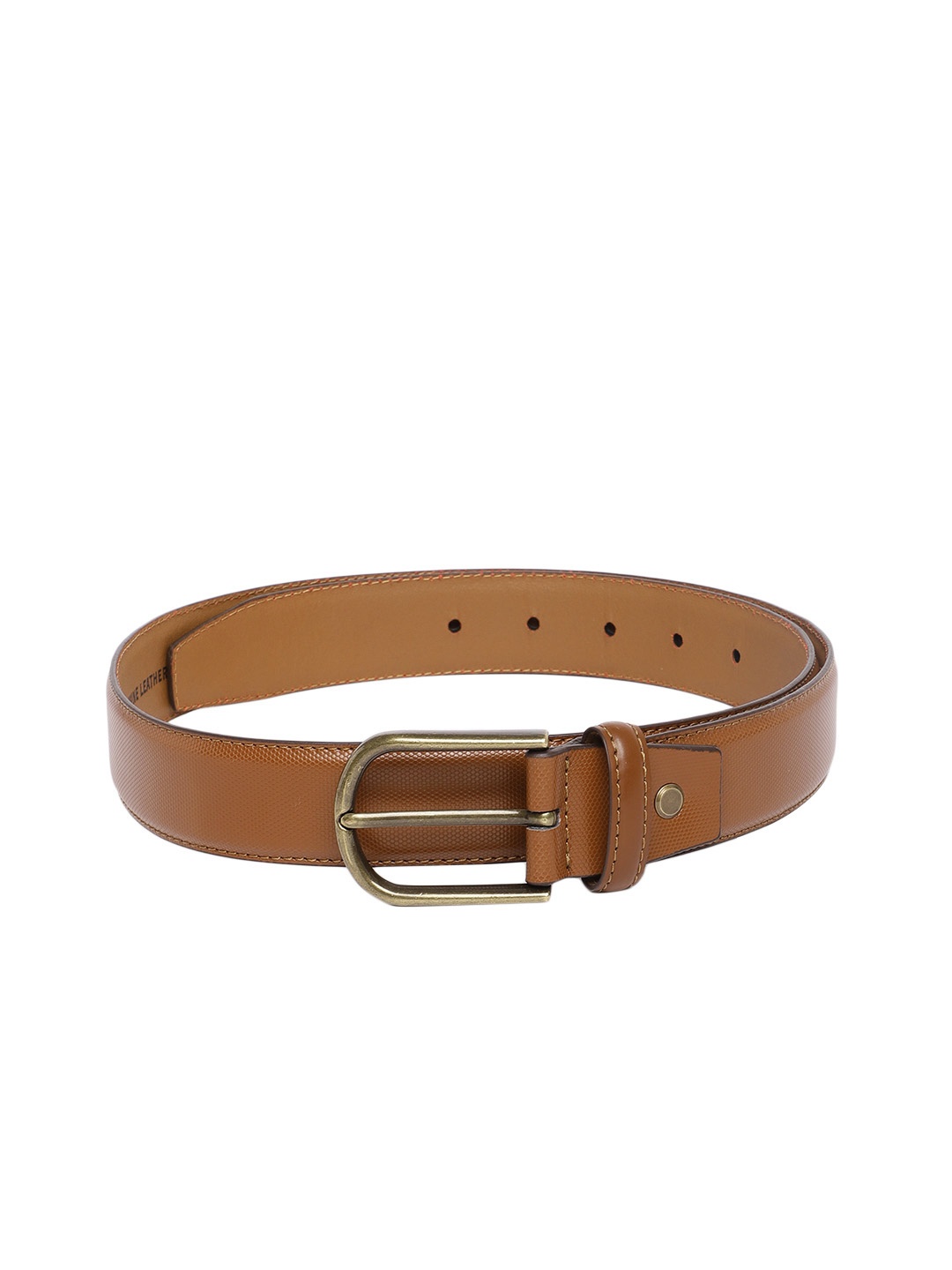 

Mast & Harbour Men Tan-Brown Textured Leather Belt