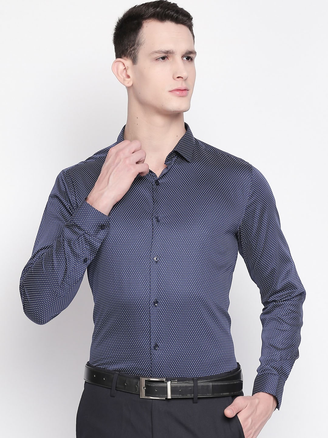 

RICHARD PARKER by Pantaloons Men Blue Slim Fit Printed Shirt