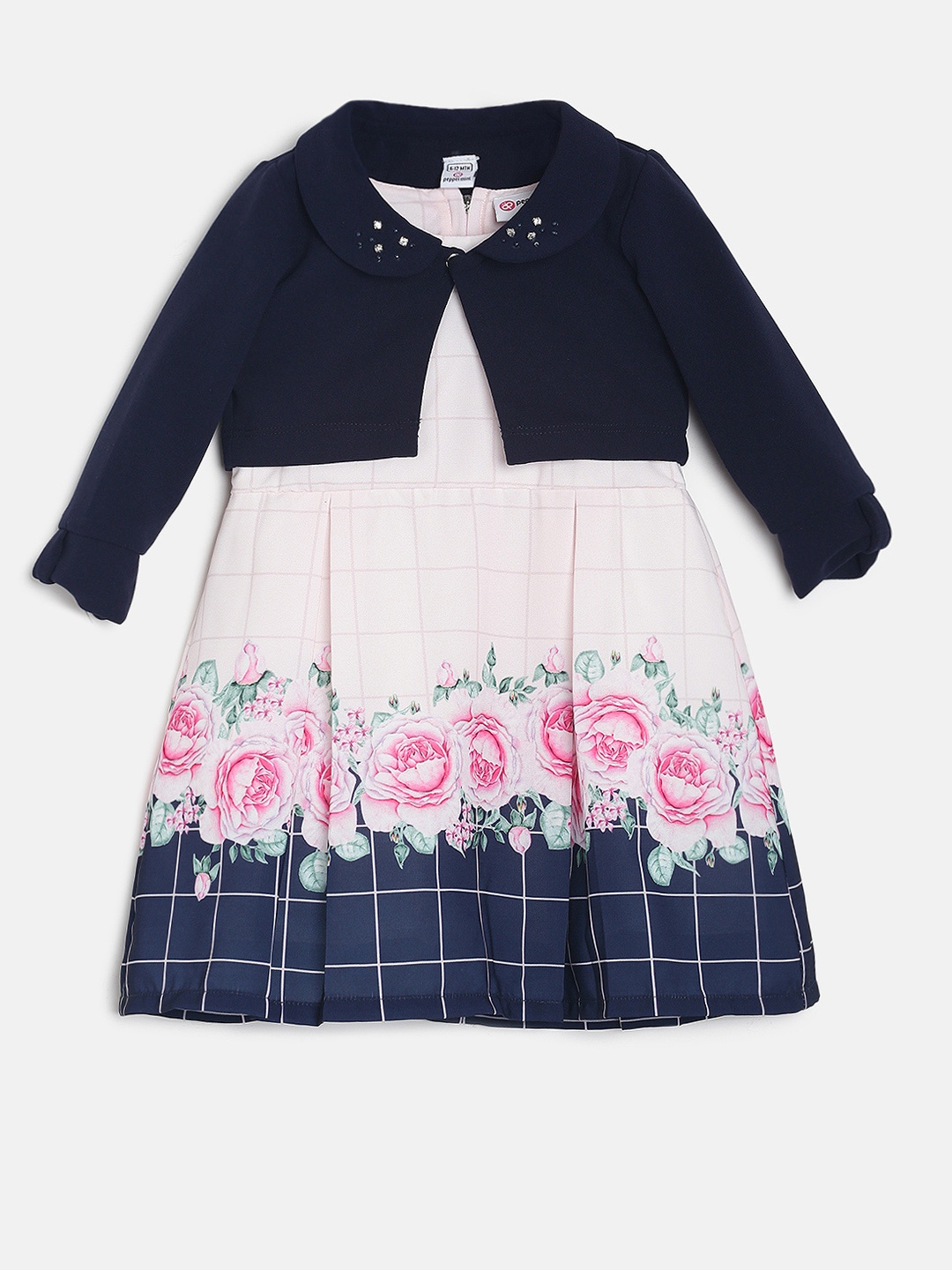 

Peppermint Girls Pink Floral Print Fit and Flare Dress