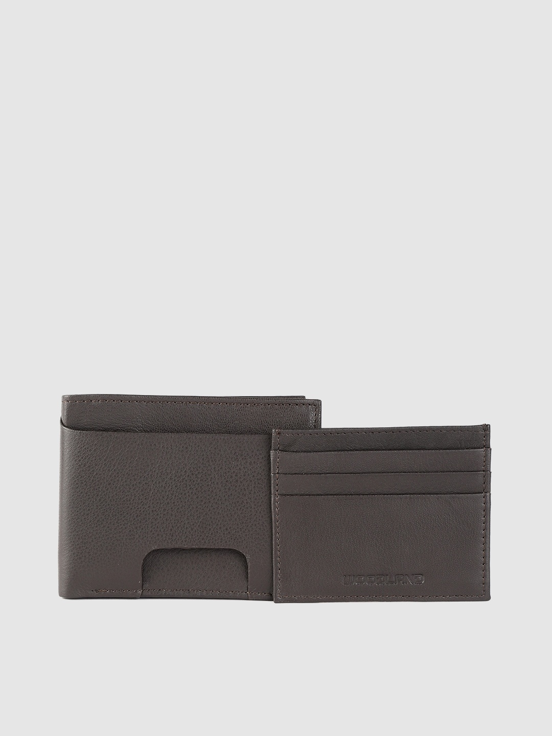 

Woodland Men Coffee Brown Leather Two Fold Wallet with Detachable Flap