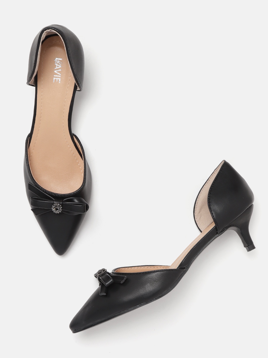 

Lavie Women Black Solid Pumps