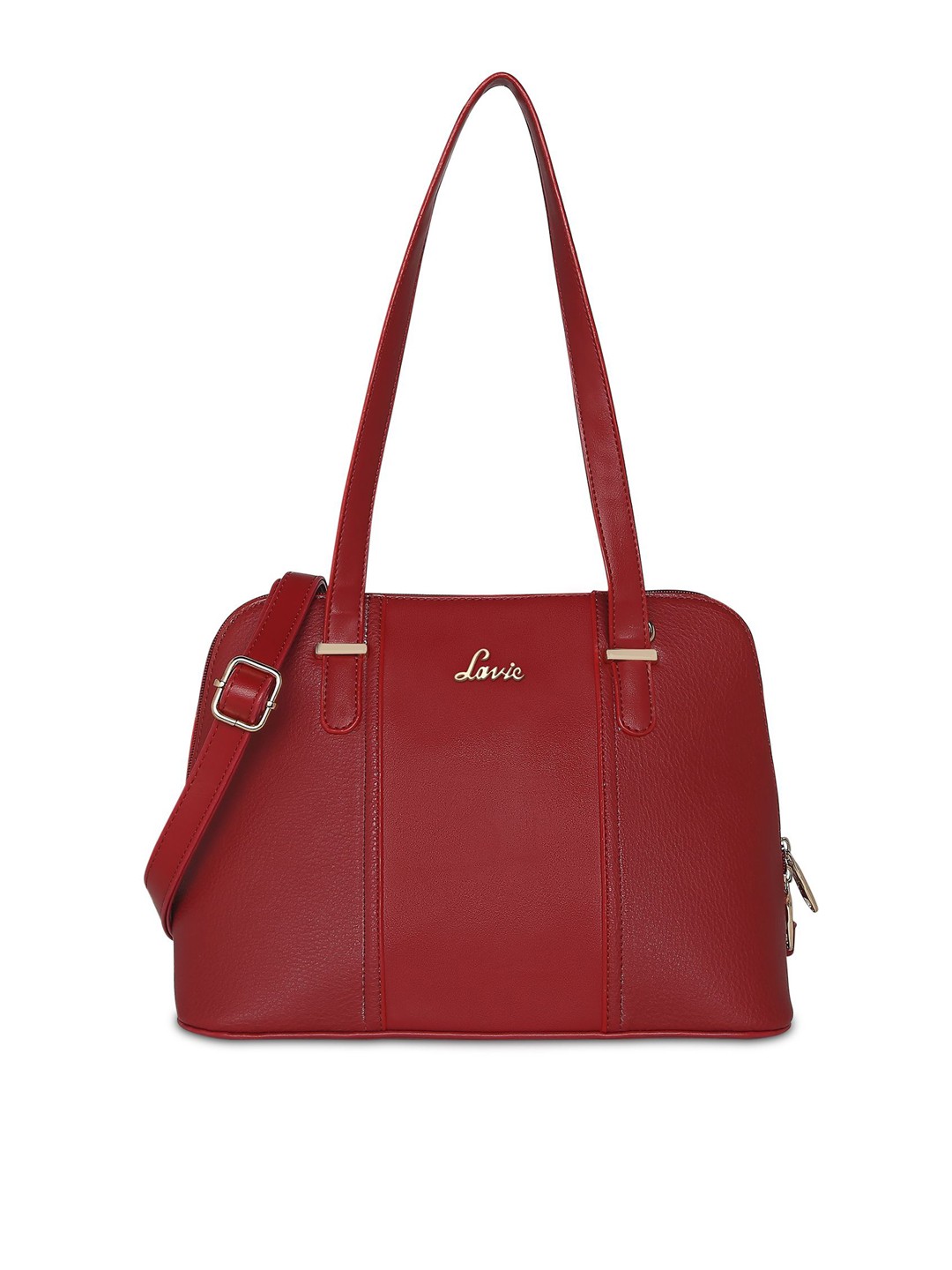 

Lavie Opsek Red Textured Structured Shoulder Bag