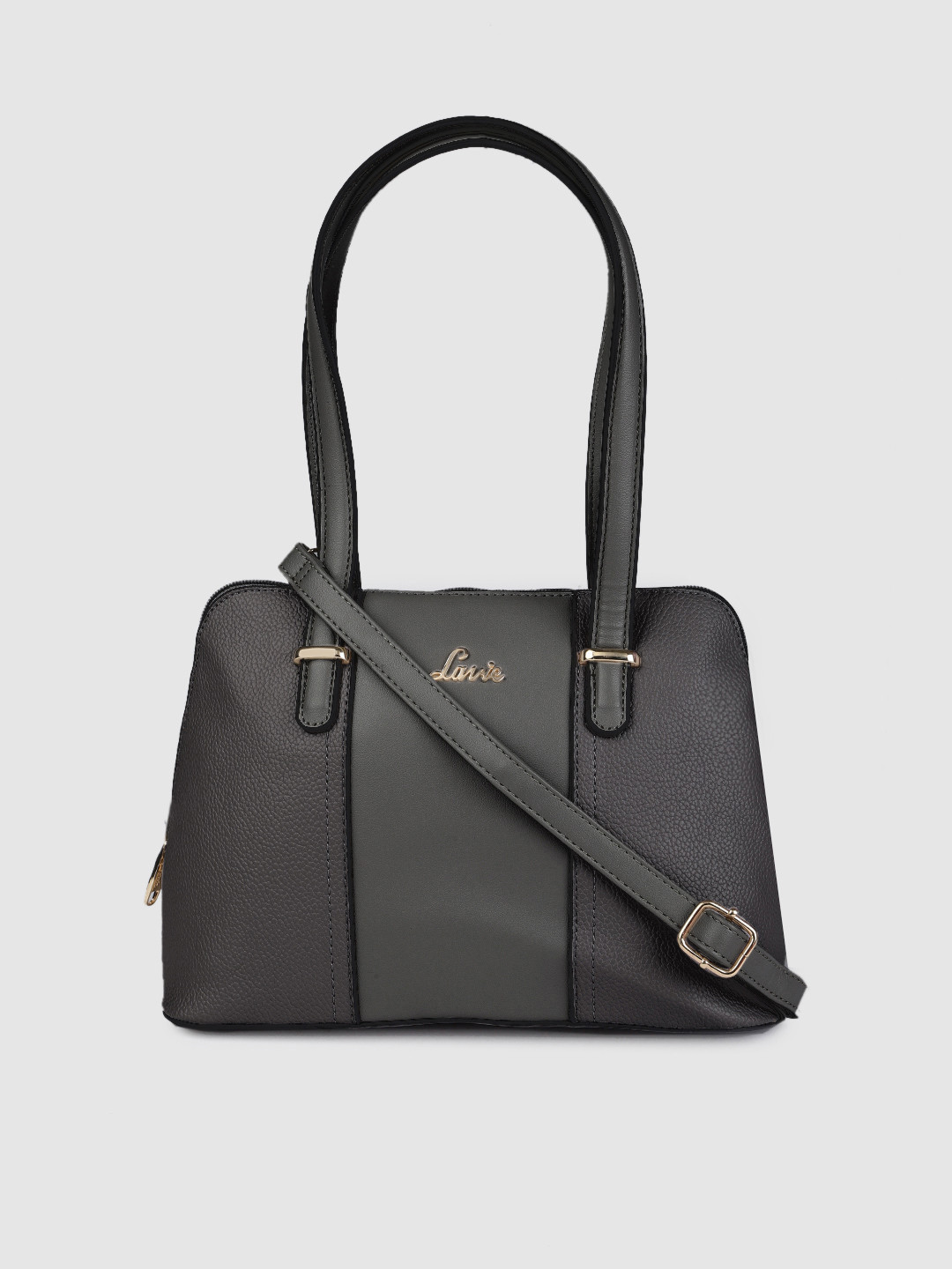 

Lavie Opsek Black Textured Structured Shoulder Bag