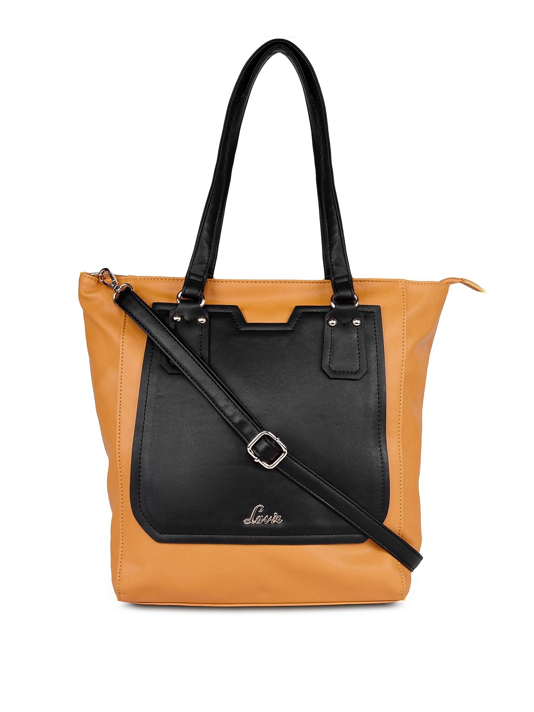 

Lavie Yellow & Black Colourblocked Shoulder Bag