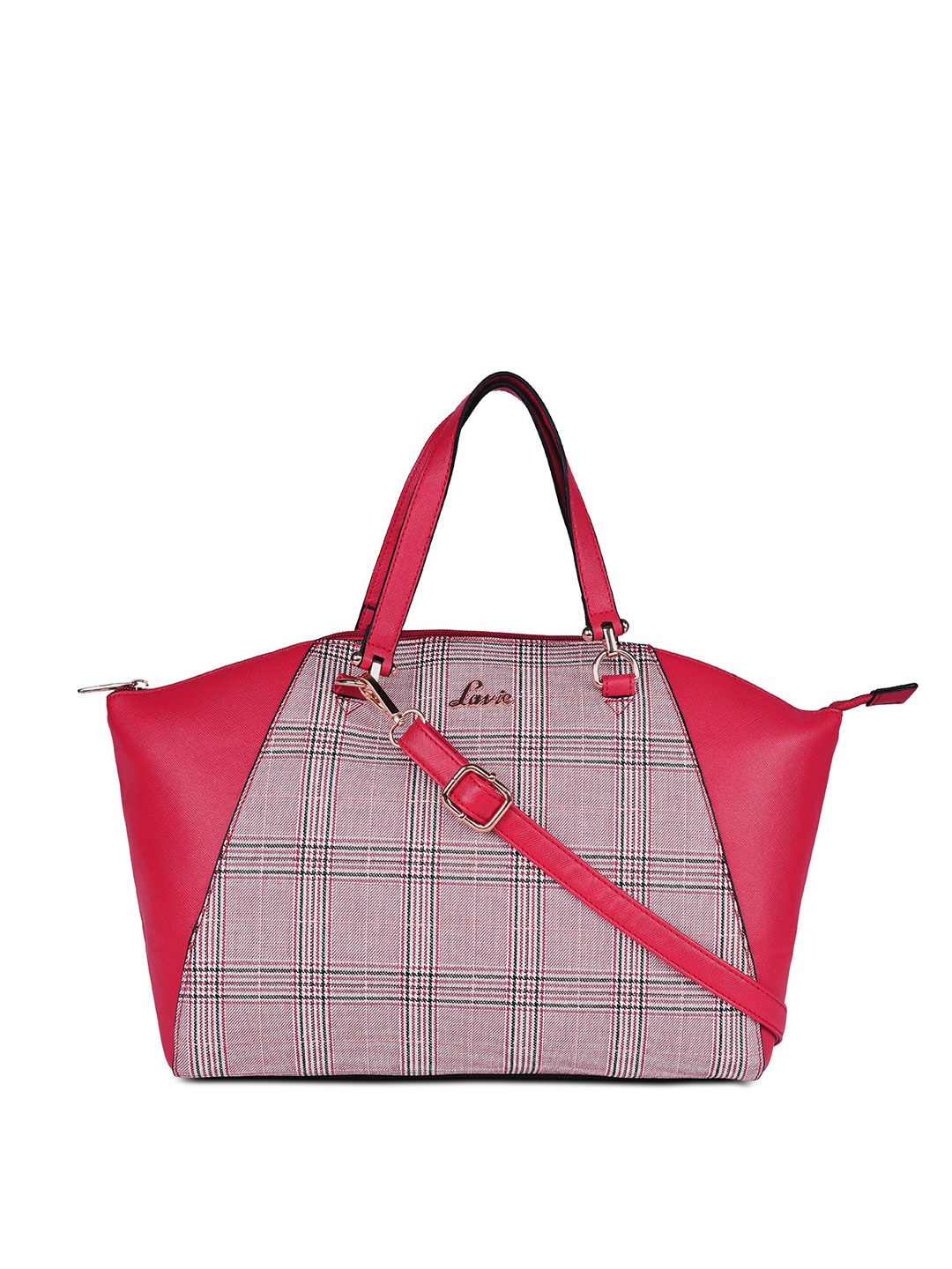 

Lavie Red Checked Handheld Bag