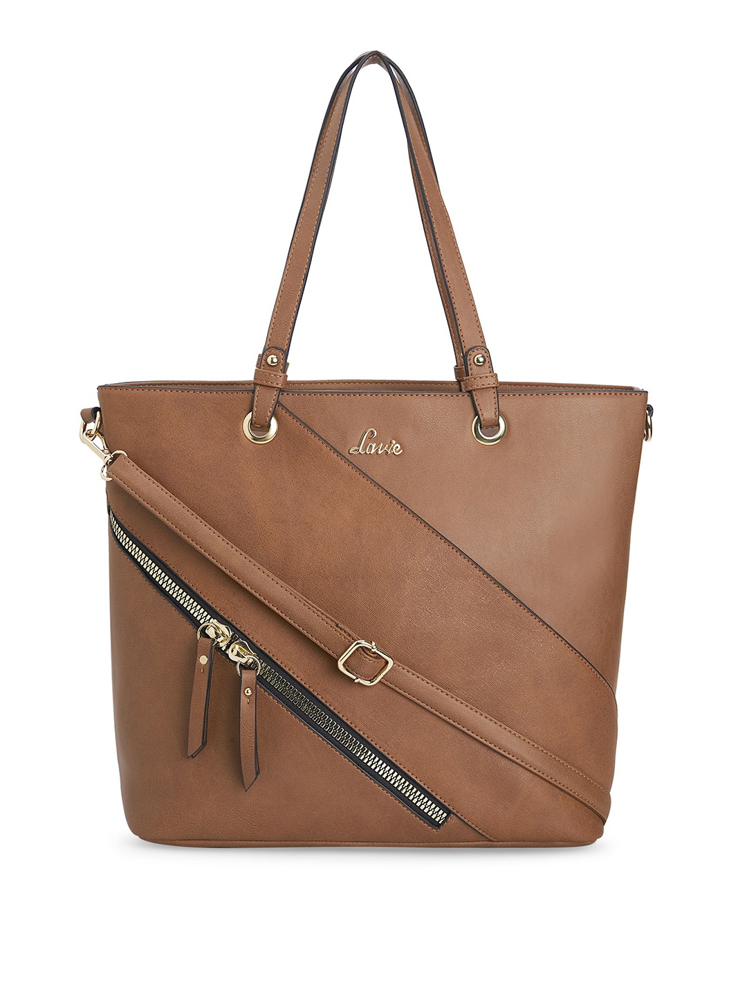 

Lavie Tan Brown Solid Shoulder Bag