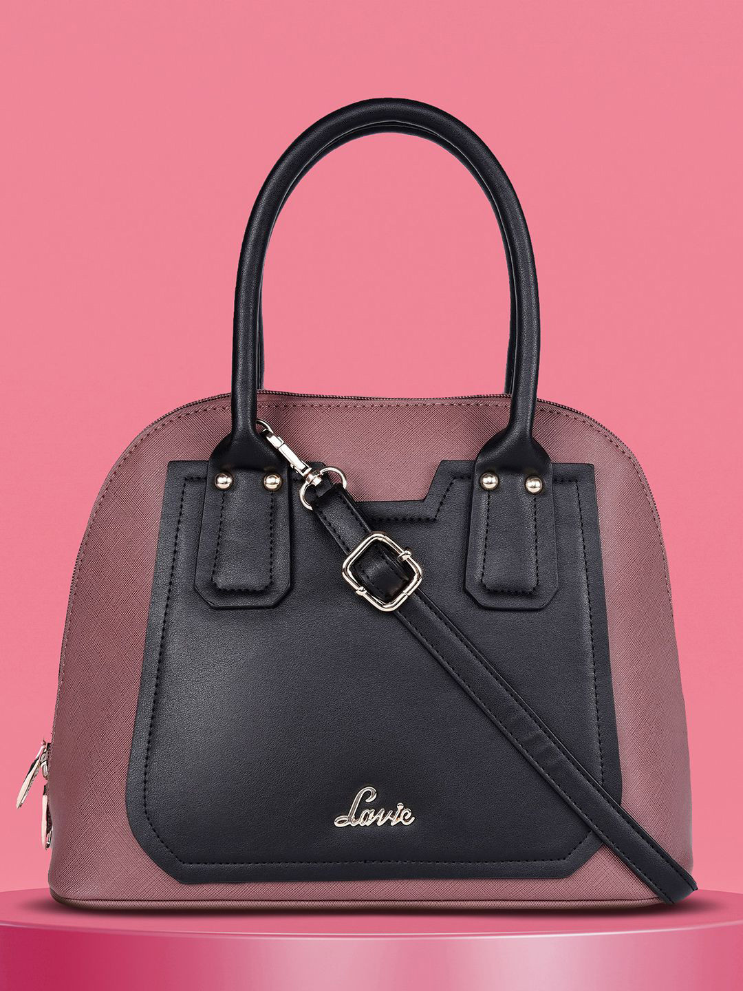 

Lavie Cabanel Women Pink And Black Medium Satchel