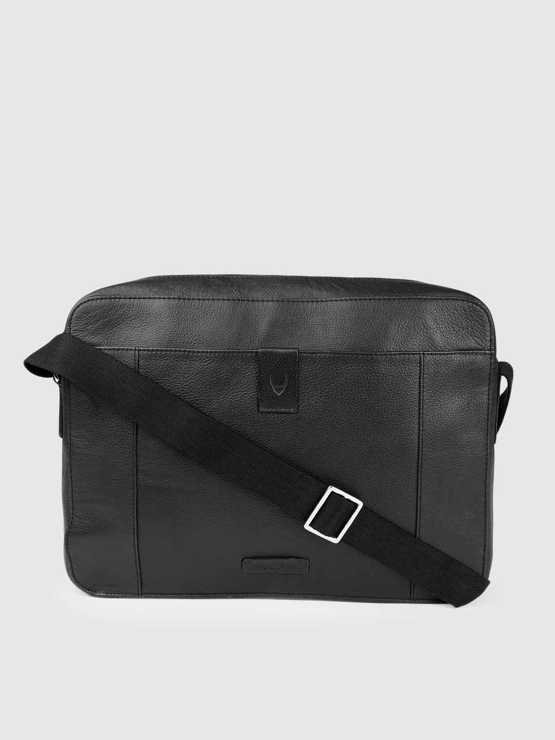 

Hidesign Men Black Leather Solid Laptop Bag
