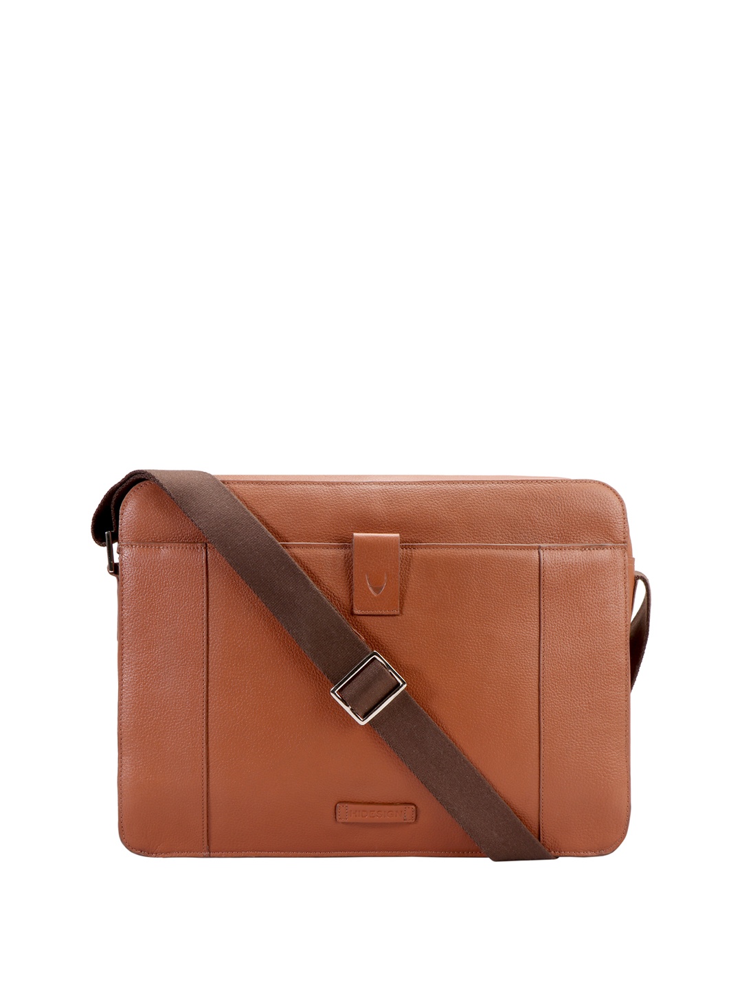 

Hidesign Men Tan Brown Leather Solid Laptop Bag