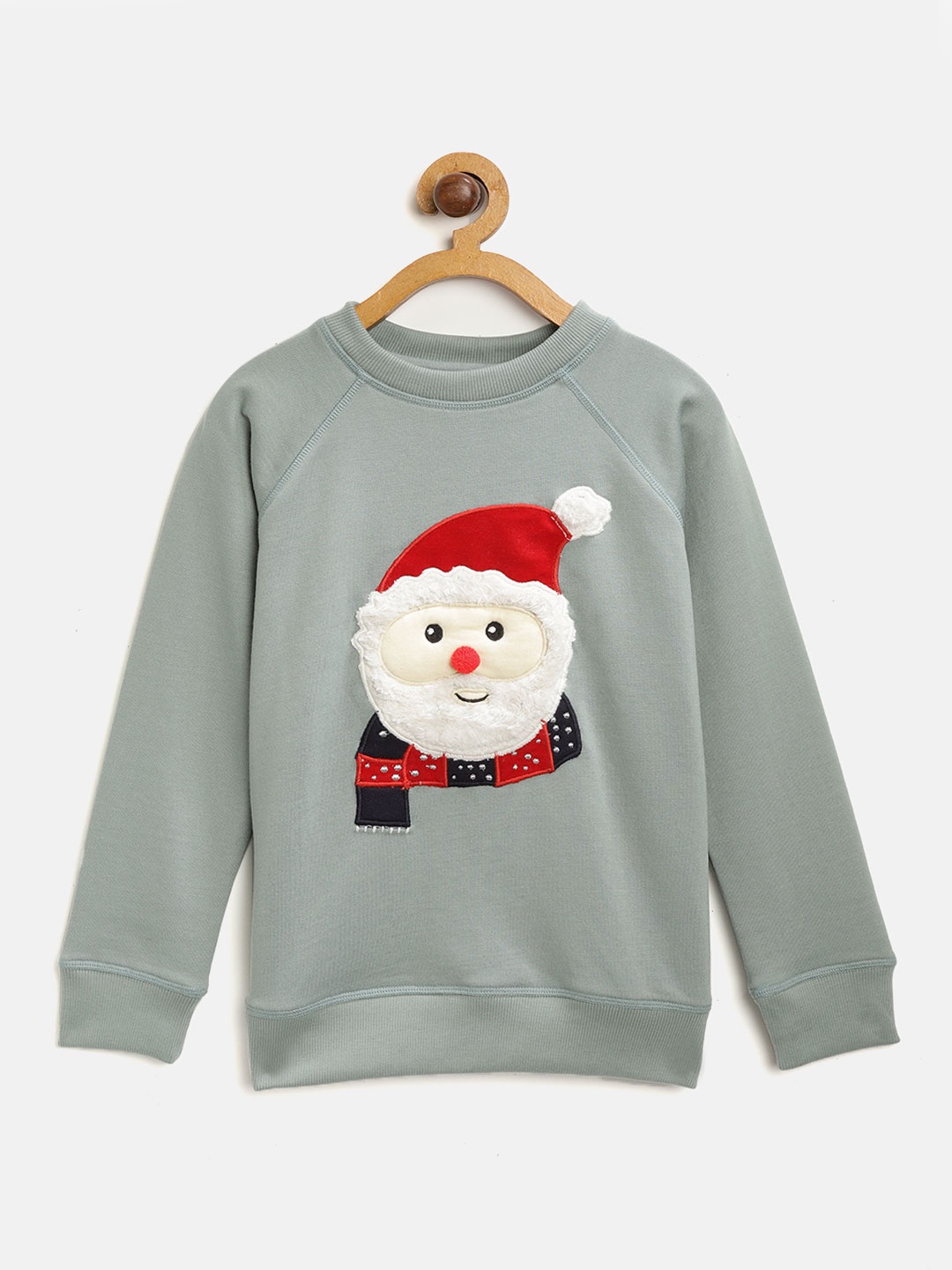 

Cherry Crumble Kids Green Applique Sweatshirt