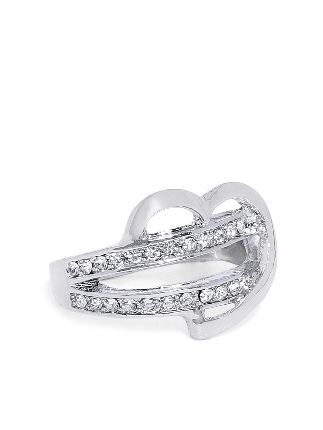 

OOMPH Silver-Plated Handcrafted Zircon Ring