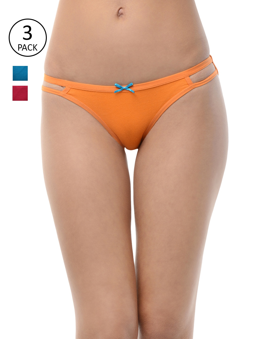 

Leading Lady Pack of 3 Bikini Briefs, Blue