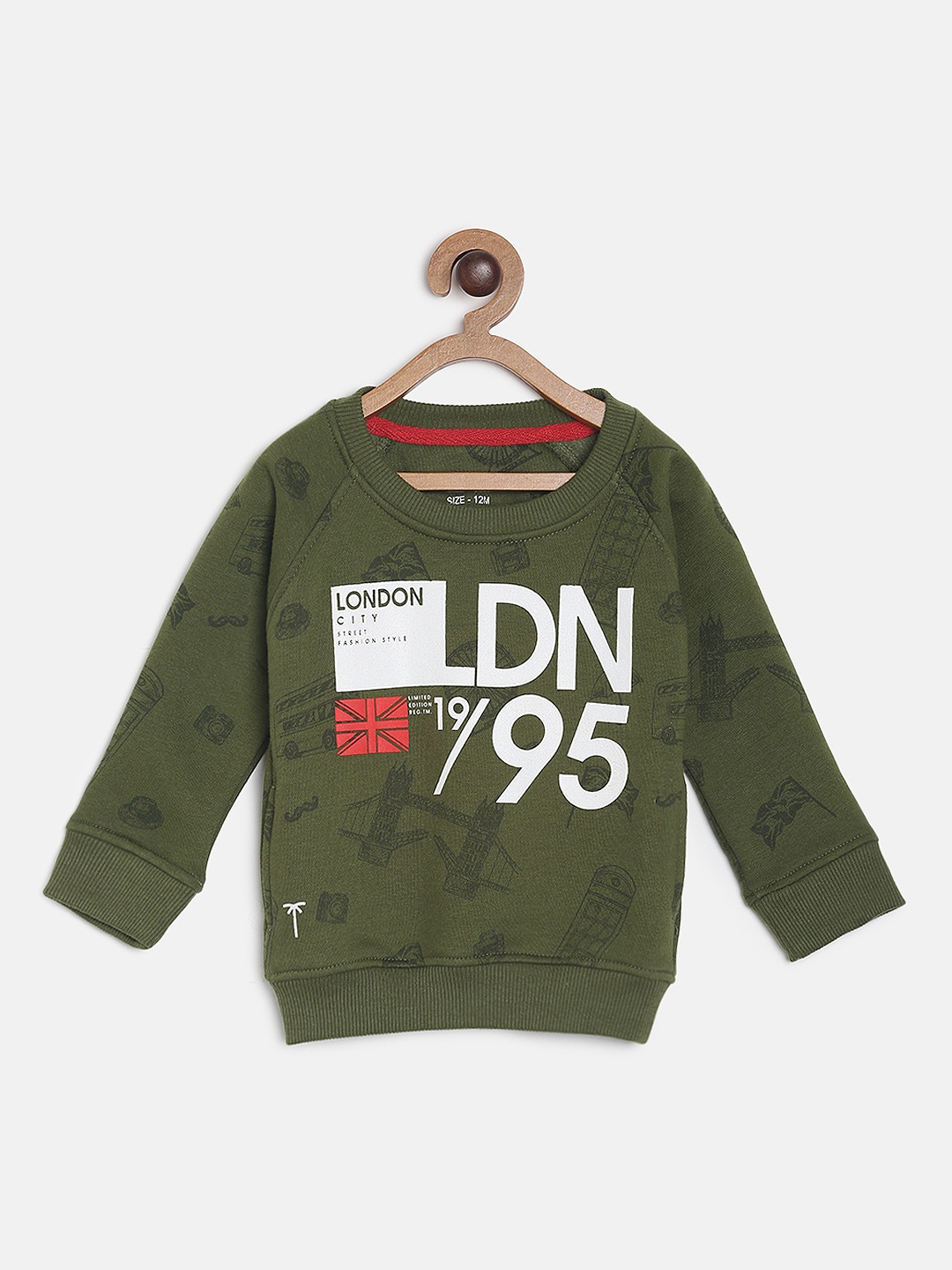 

Palm Tree Boys Olive Green Printed Sweatshirt