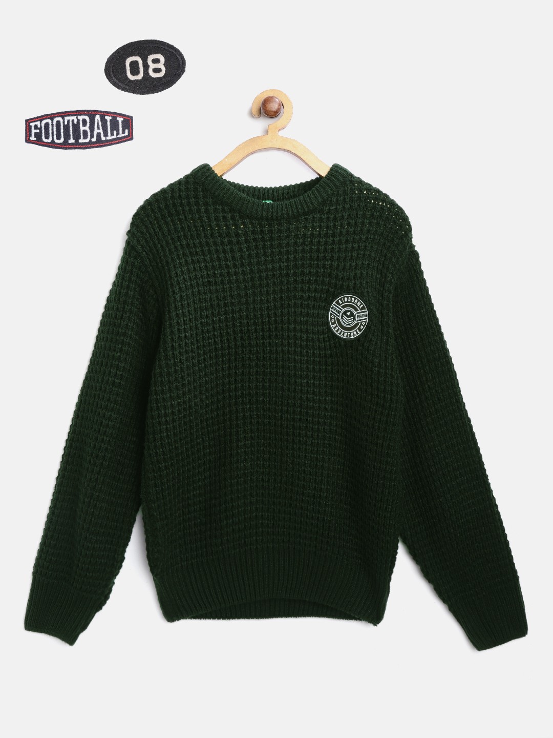 

Palm Tree Boys Olive Green Solid Sweater