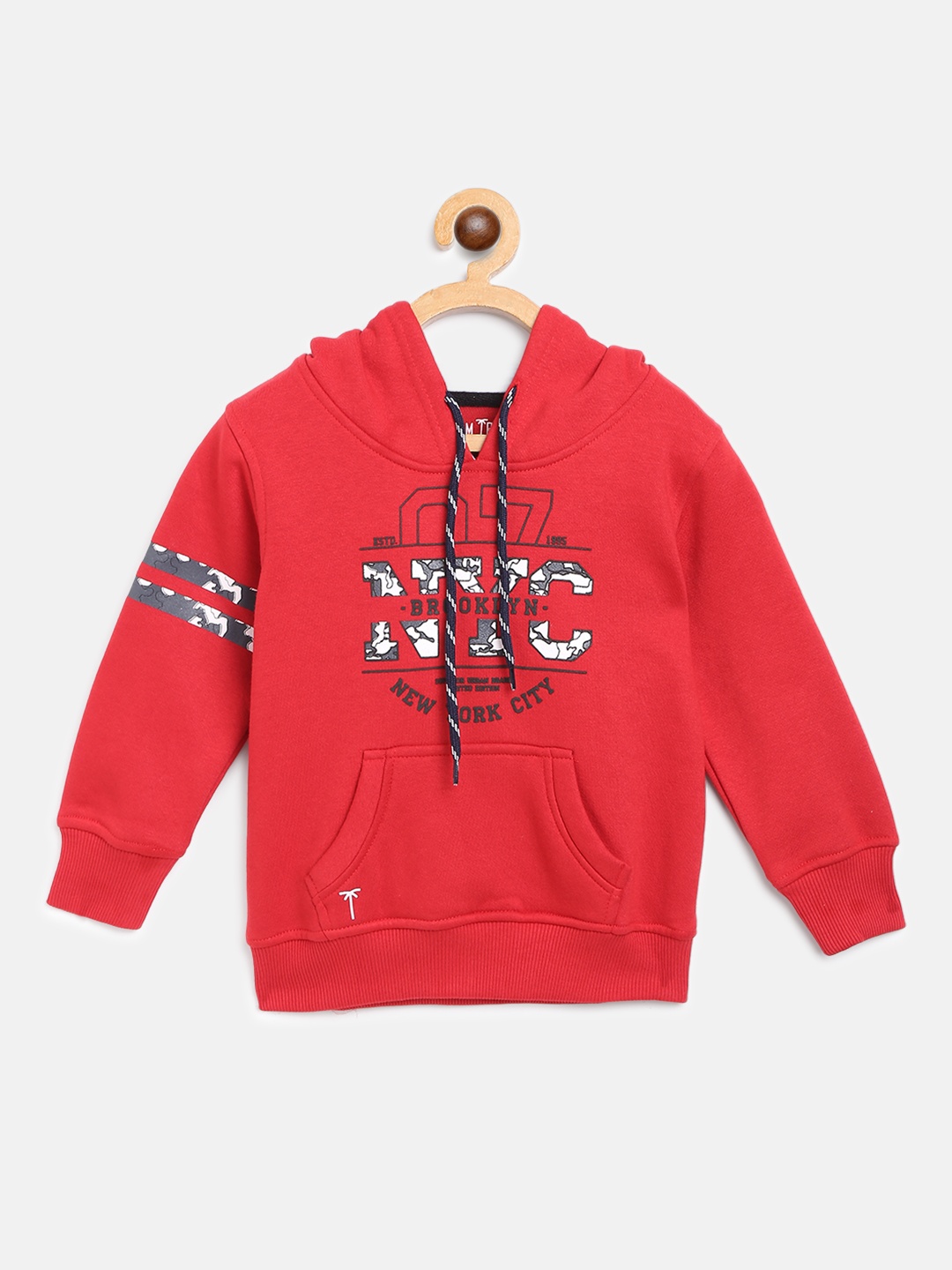 

Palm Tree Boys Red Printed Hooded Sweatshirt