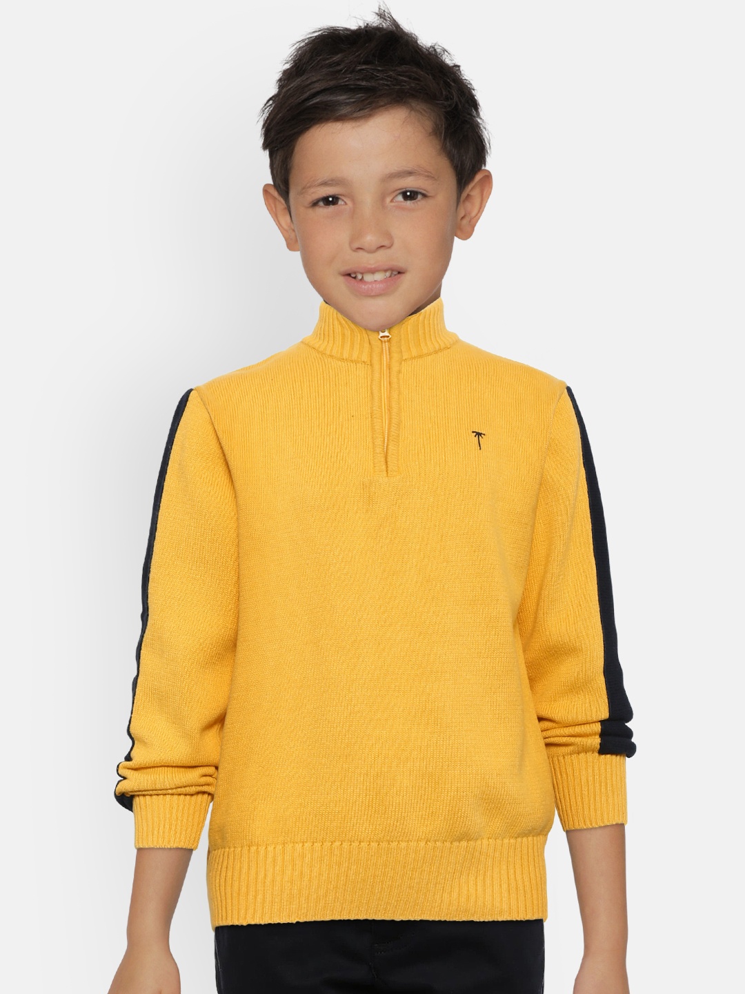 

Palm Tree Boys Yellow Solid Pullover