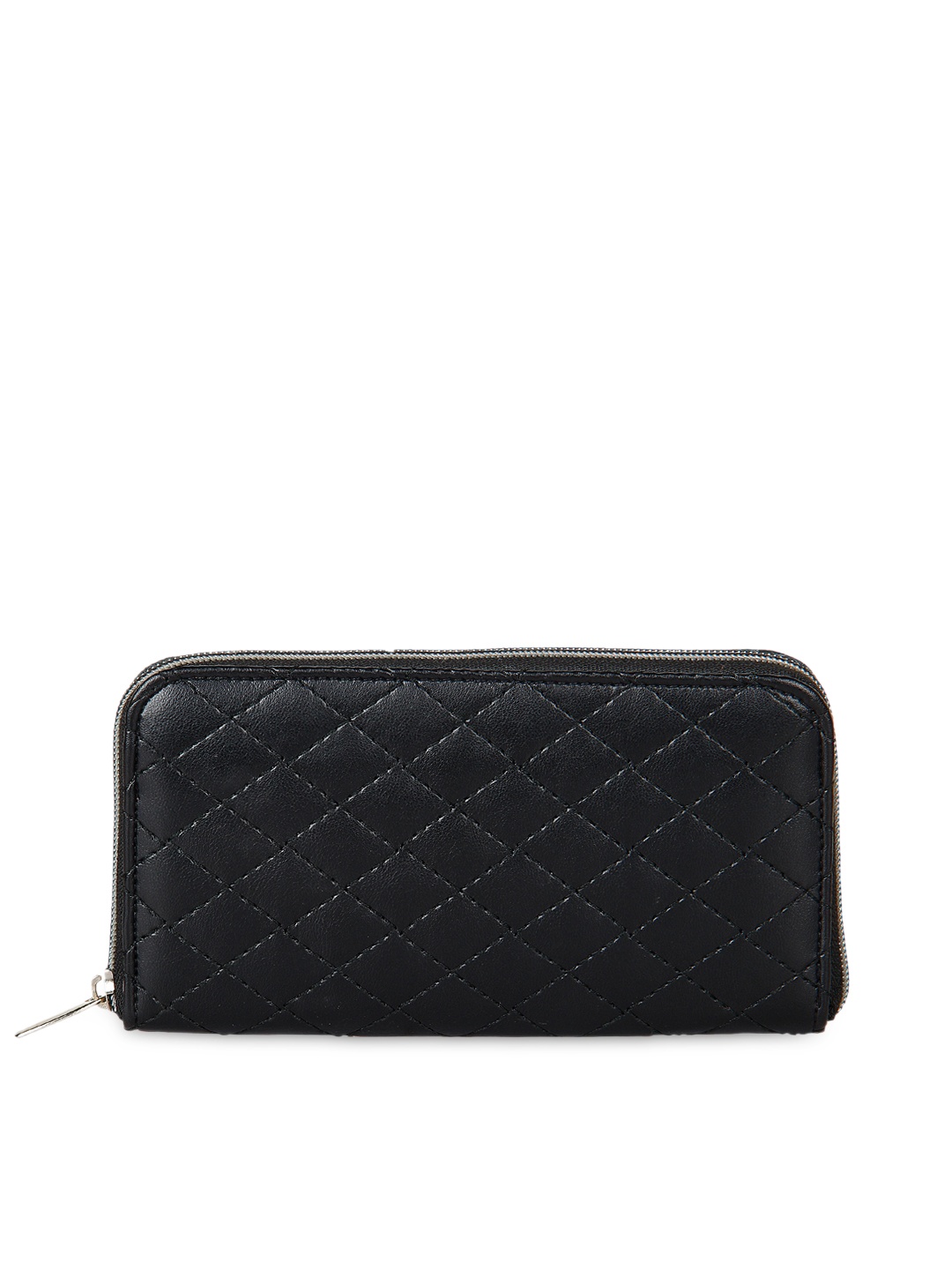 

Anekaant Women Black Quilted Wallet