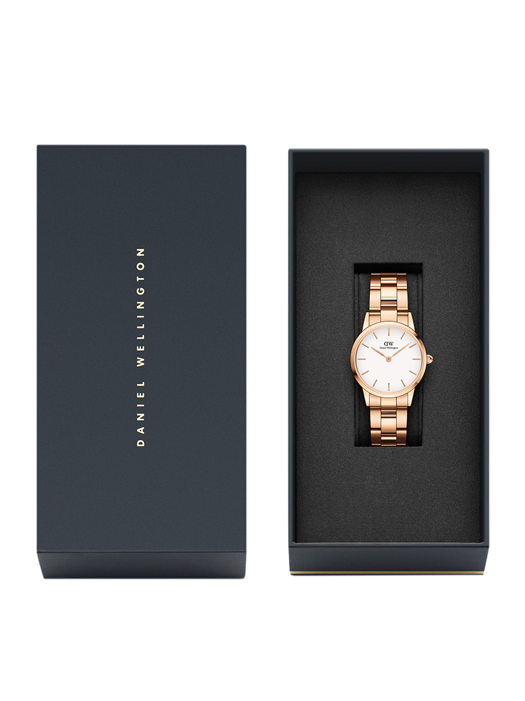 

Daniel Wellington Women Iconic Link Round Analogue Watch- DW00100213, White