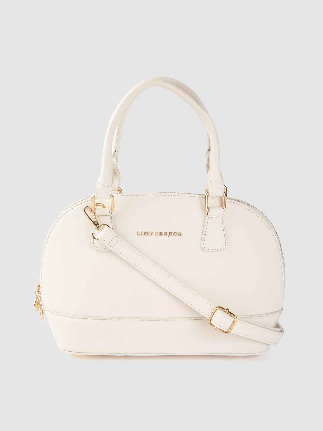 

Lino Perros Off-White Solid Handheld Bag