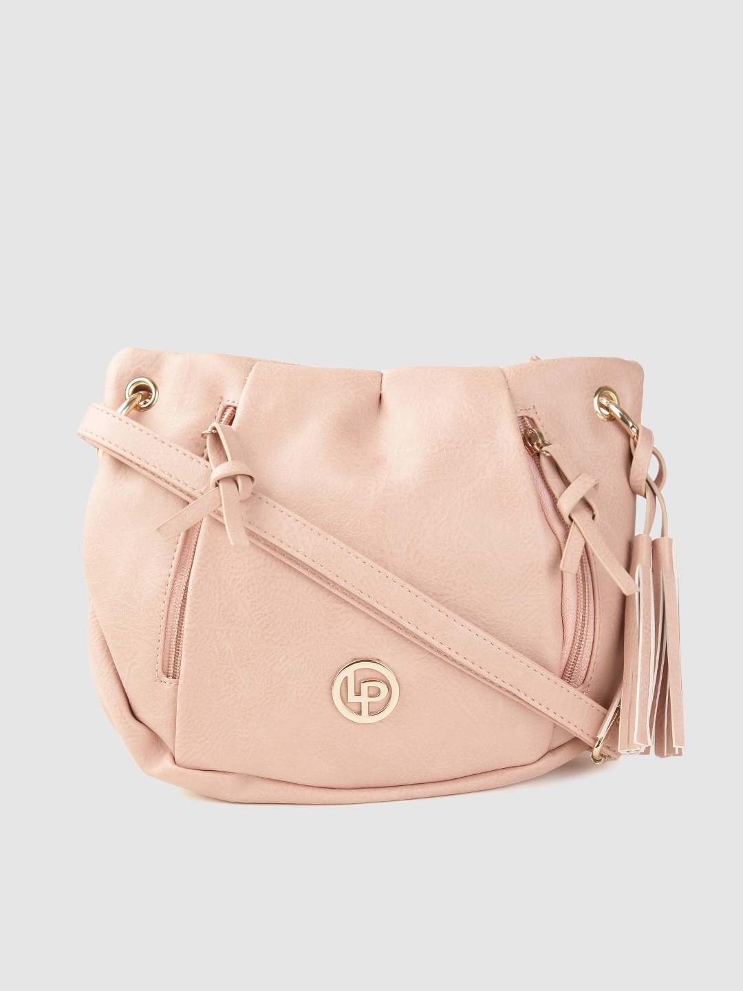 

Lino Perros Peach-Coloured Solid Sling Bag