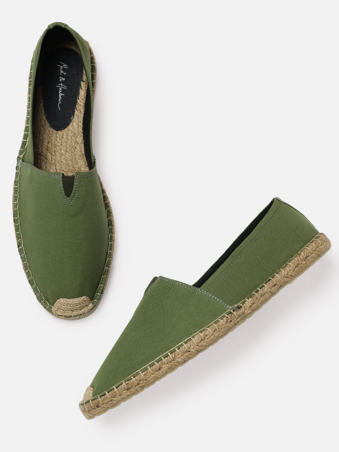 

Mast & Harbour Men Olive Green Espadrilles