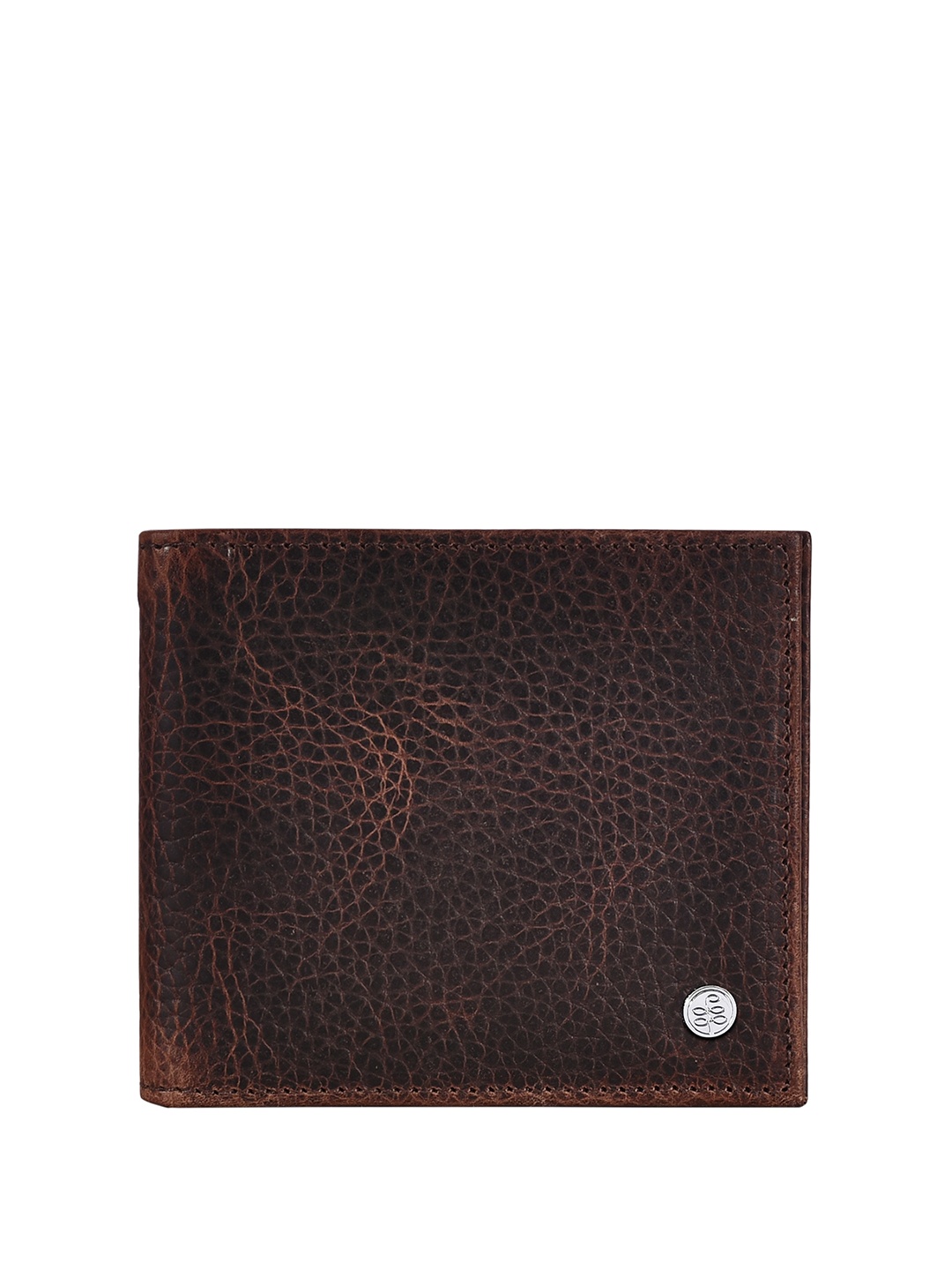 

Eske Men Brown Solid Two Fold Leather Wallet