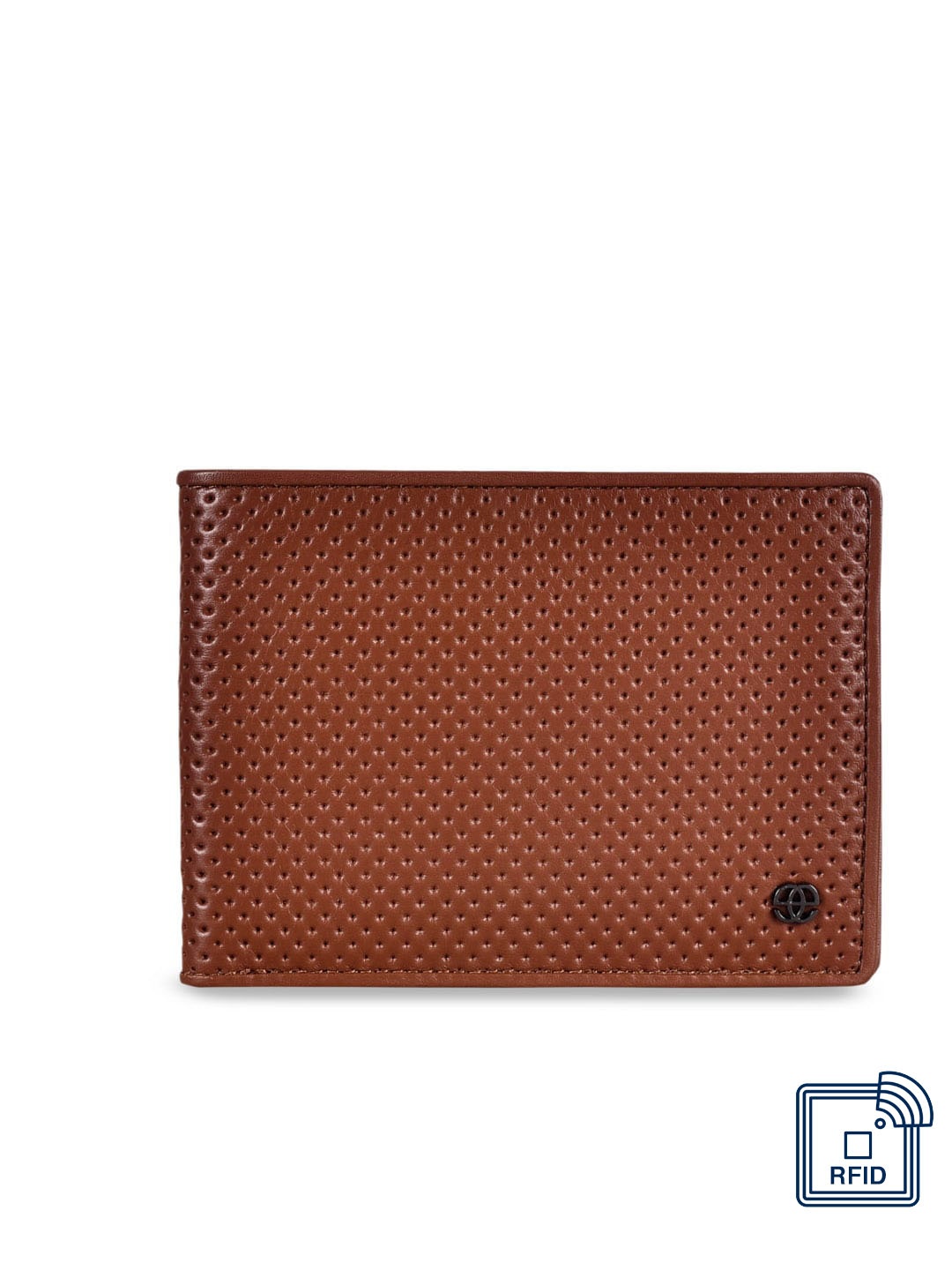 

Eske Men Tan & Brown Solid Two Fold Leather Wallet