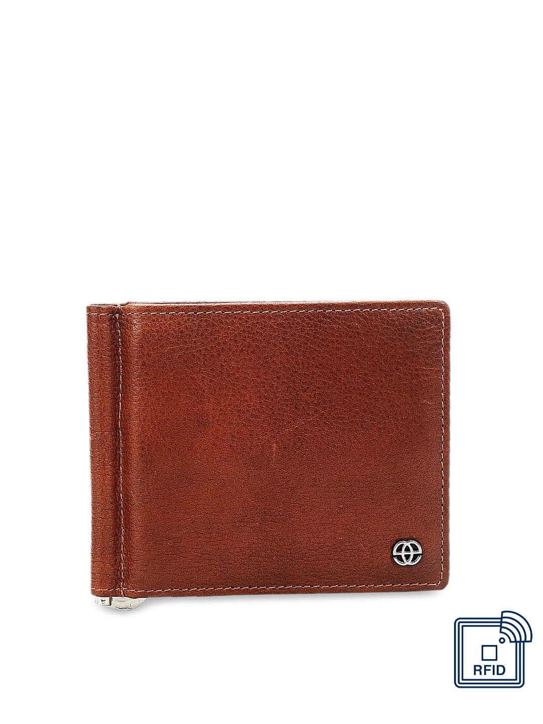 

Eske Men Brown Solid Two Fold Leather Wallet