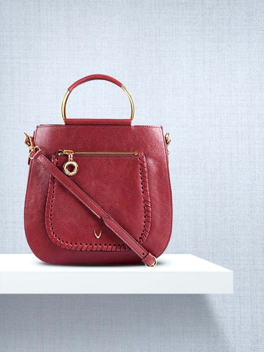 

Hidesign Red Solid Handheld Bag