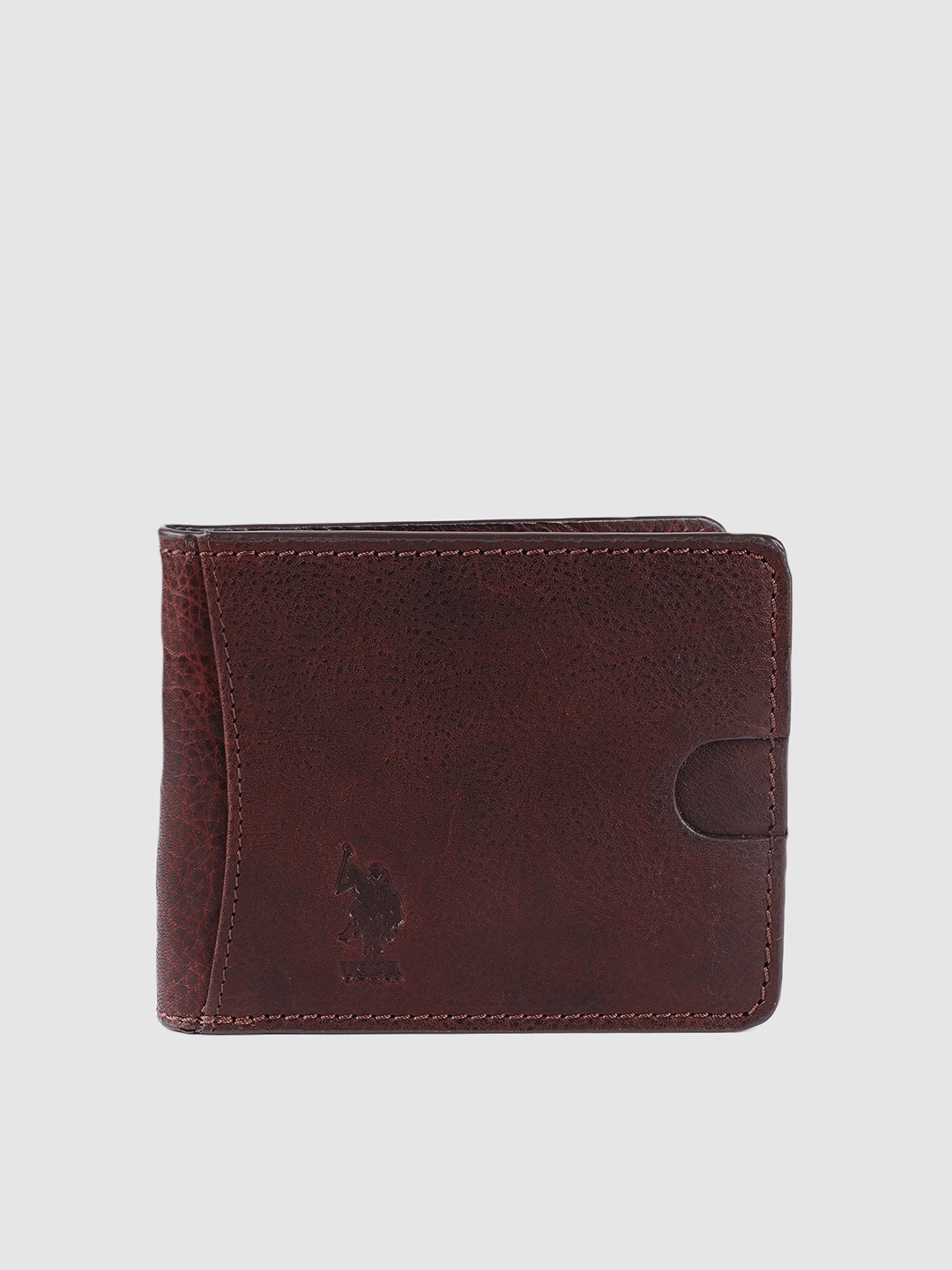

U.S. Polo Assn. Men Burgundy Solid Two Fold Wallet